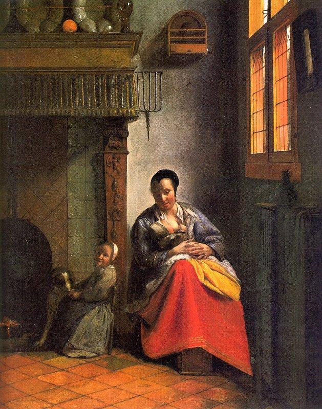 Woman Nursing an Infant, Pieter de Hooch